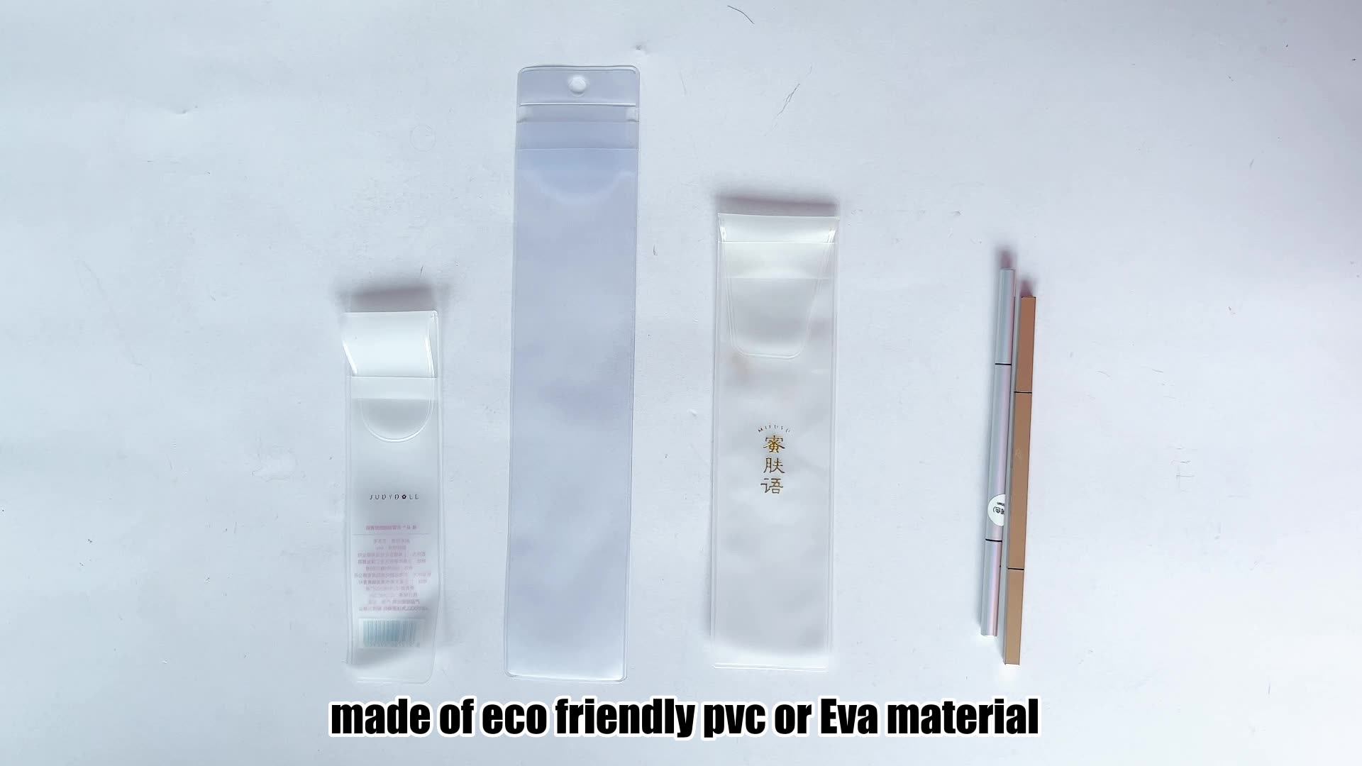 Packaging Bag Transparent Hair Extension Pvc Plastic Custom Portable
