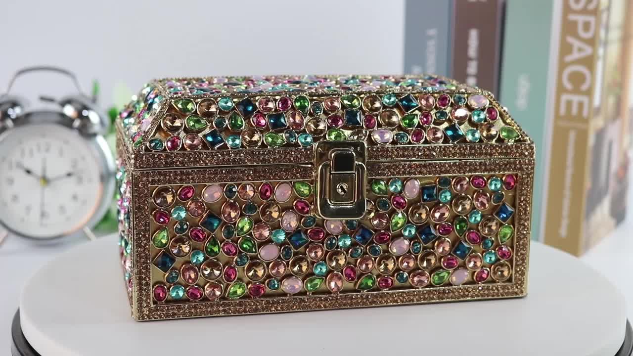 Luxury Style Metal Alloy Frame Handmade Crystal Jewelry Box Buy