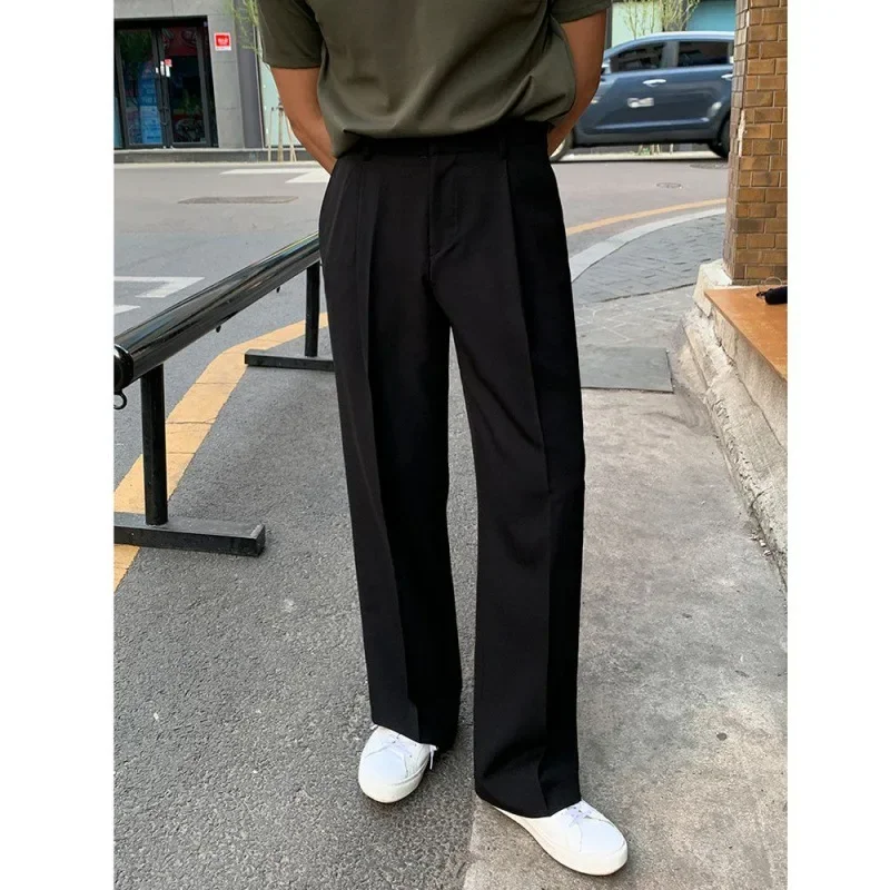MYQ Drop Sense Pants Men's Summer Korean Style Fashionable All-match Casual Pants Straight-leg Loose Suit Long Pants