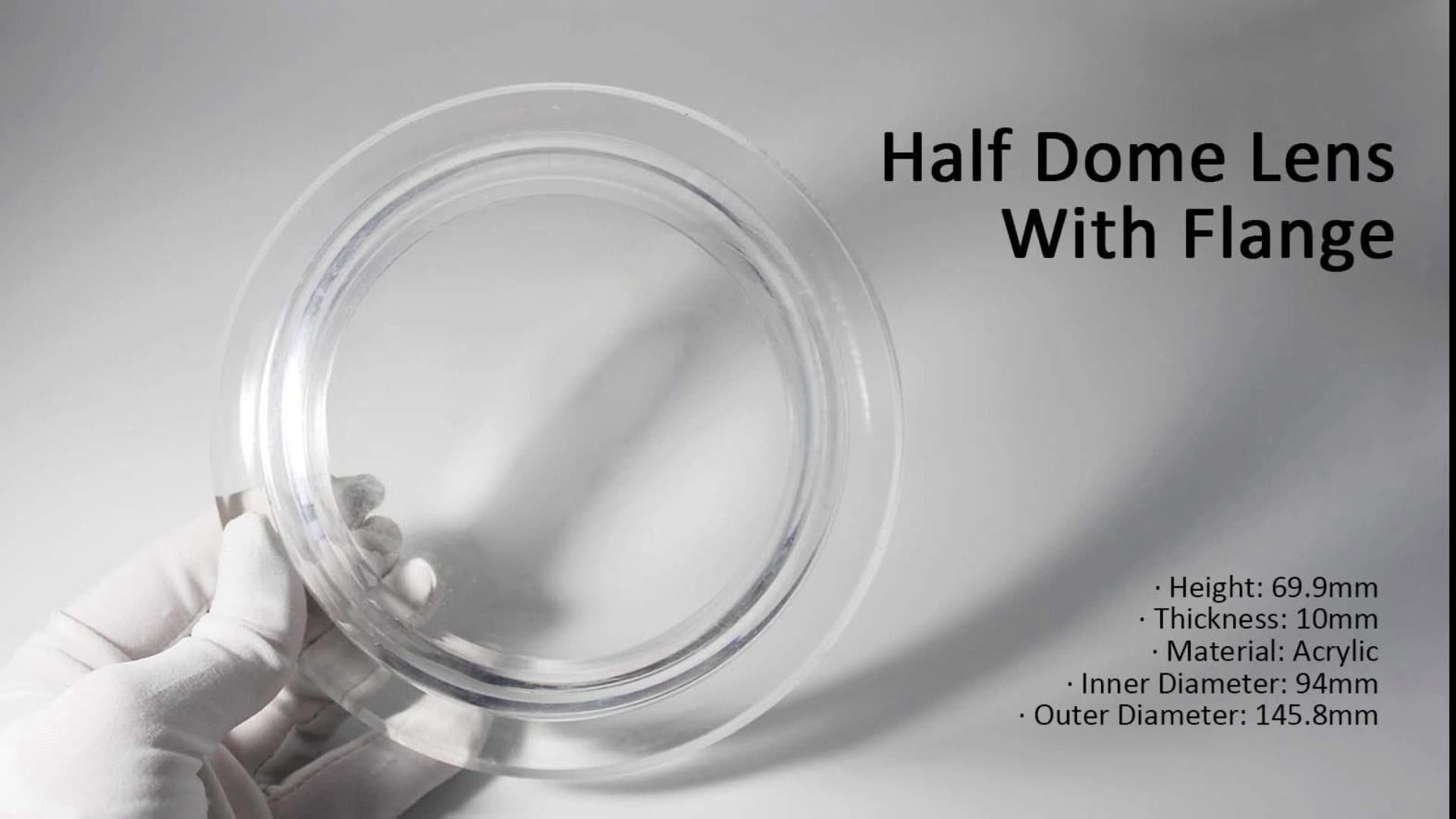 Vy Transparent Large Hemisphere Glass Dome Lens Half Domes Cover With