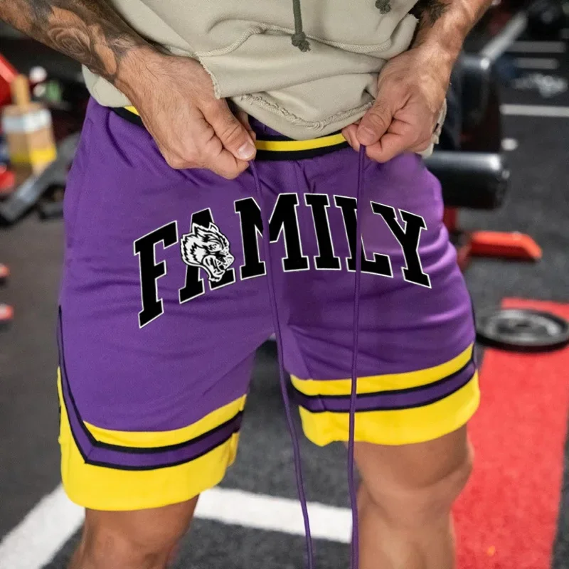 Summer sports quick dry elastic shorts for gym