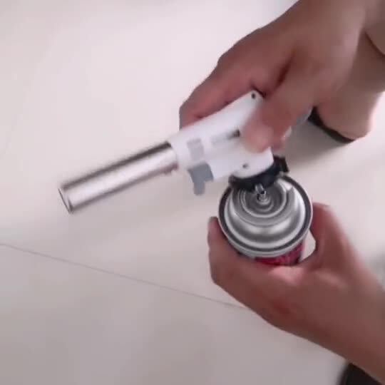 Flammenwerfer mit Automatischer Zündung Brenner Taschenfeuerzeug BBQ Kochen Löte