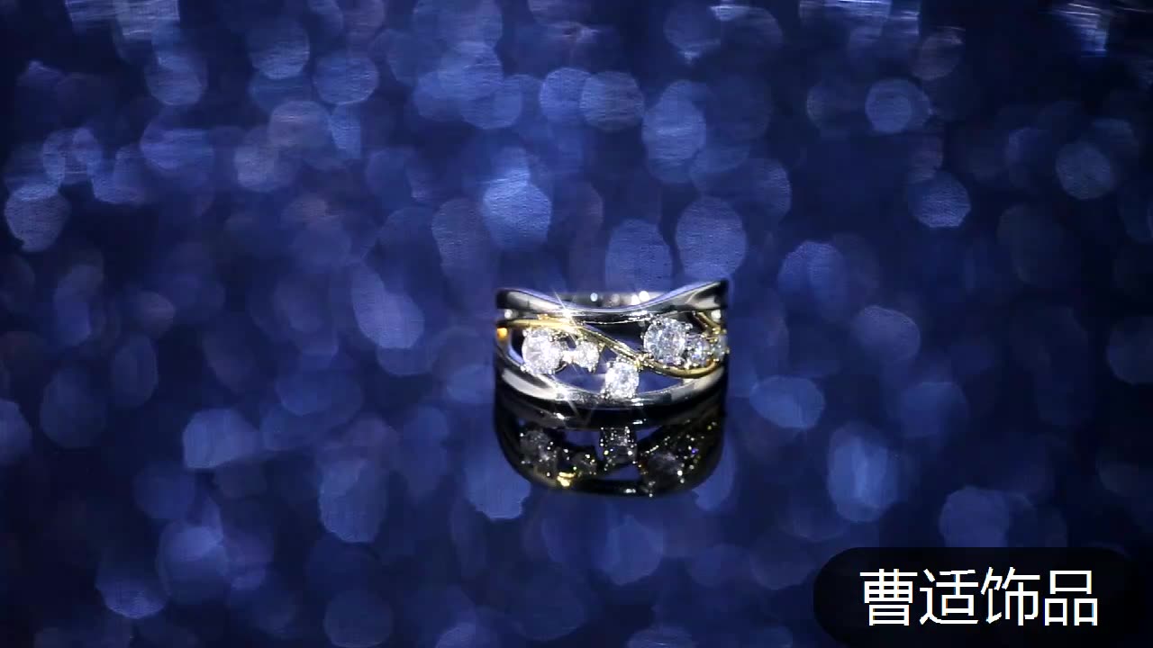 Кольца Huitan с кристаллами Sevral женские двухцветные витые обмоточные кольца