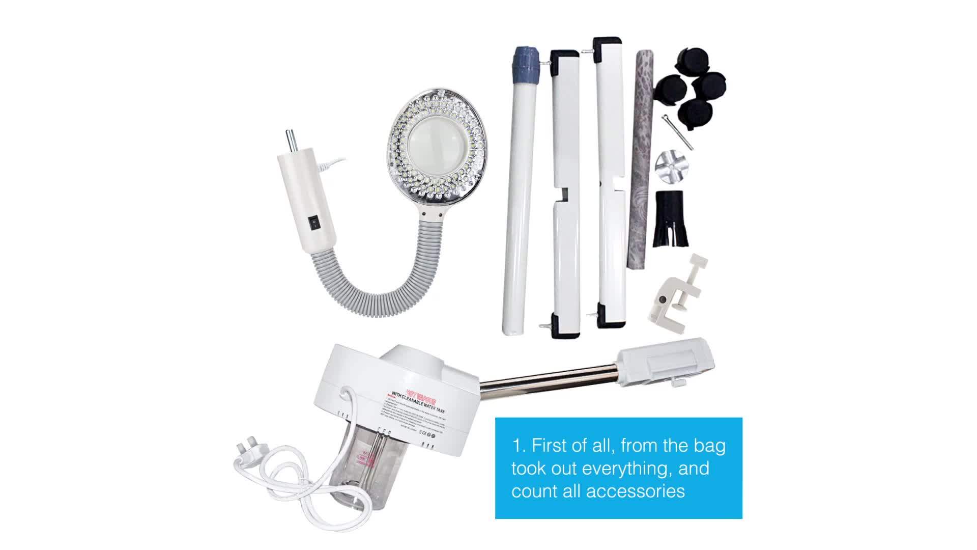 Portable Beauty Salon Facial Hair Steamer Machine For Sale With Led