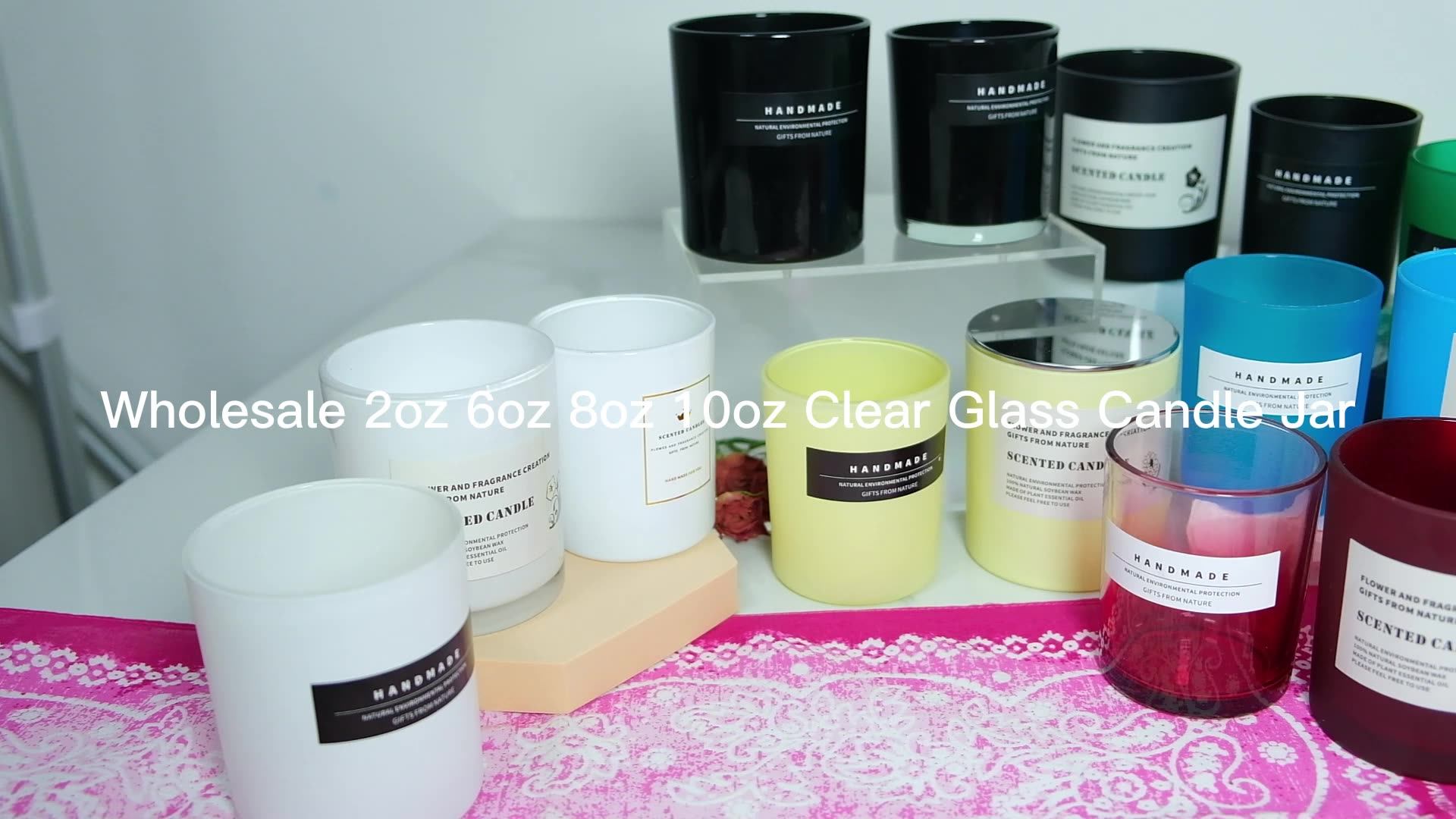 Wholesale 8oz 10oz 12oz Iridescent Extra Large Candle Vessel Clear