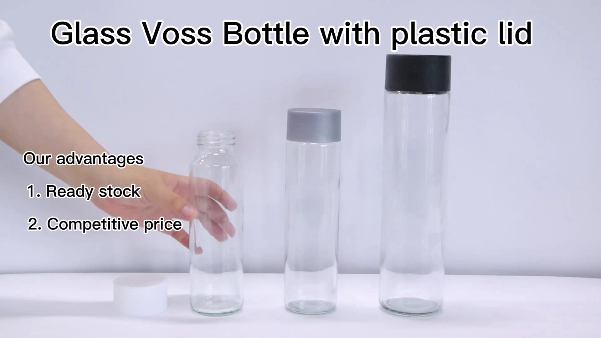 Wholesale Eco Printable Drinking Nice Voss Glass Water Bottles With