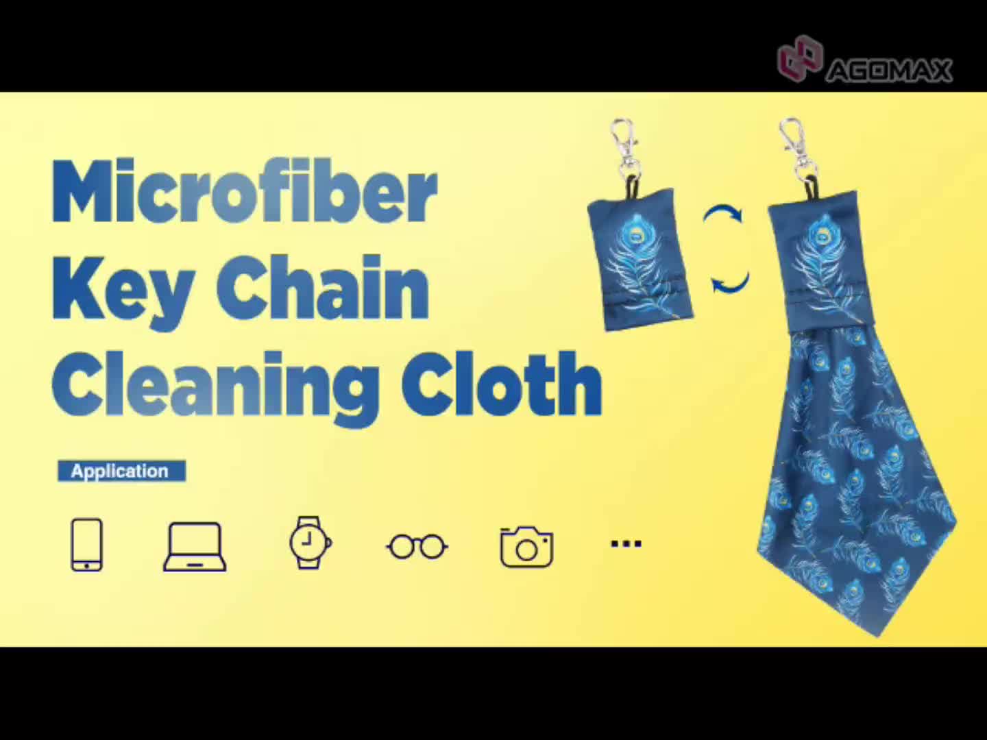 Novelty Carabiner Key Chain Microfiber Keychain Lens Cleaning Cloth