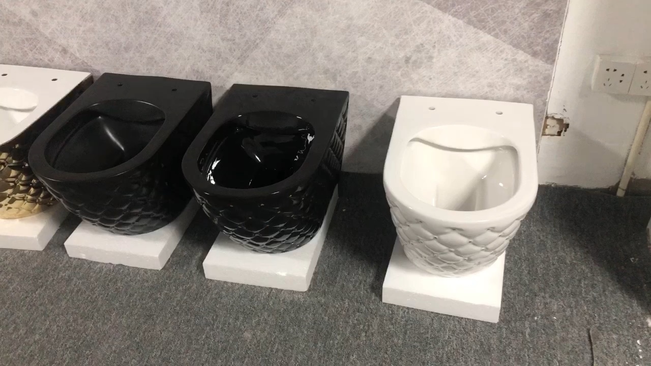 Ceramic 20222023 New Design Gold Color Toilet Bathroom Toilet Bowl