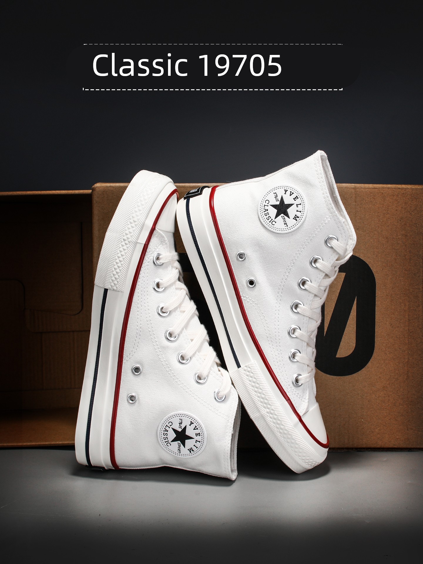 Official official store Genuine Chinese 1970S Canvas Shoes High-Top Casual Sneakers Men's Shoes Trendy Low-Top Women's Shoes White Shoes