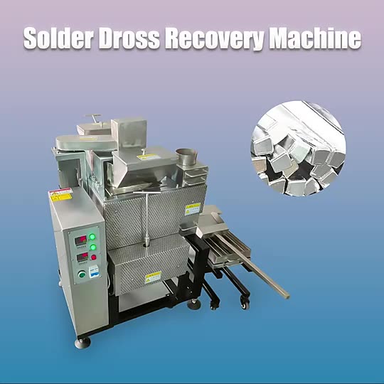 Tin Solder Dross Tin Slag Recovery Recycling Machine Separation Machine