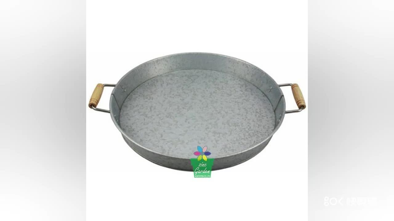 Wholesale Custom Round Shape Galvanized Metal Serving Tin Tray Buy