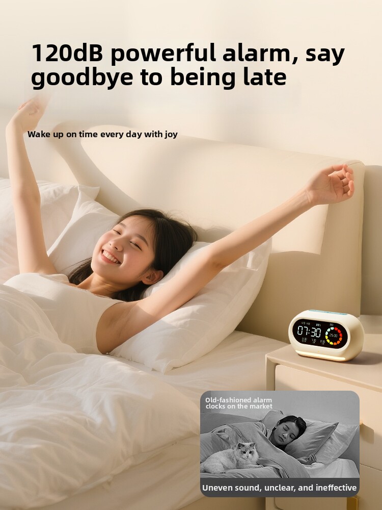Alarm Clock for High School Students, Intelligent Voice 2026 New Model, a Powerful Wake-Up Tool for Junior High School Students, Electronic Clock That Can Wake You up Strongly