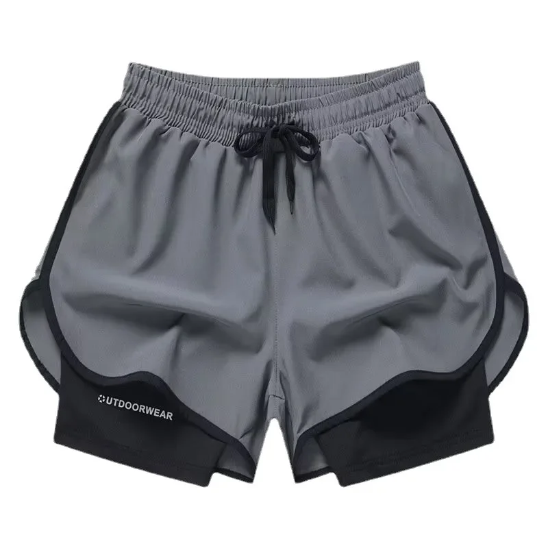Sports shorts, trousers for gym, set for training, basketball protective underware for leisure, American style, for running
