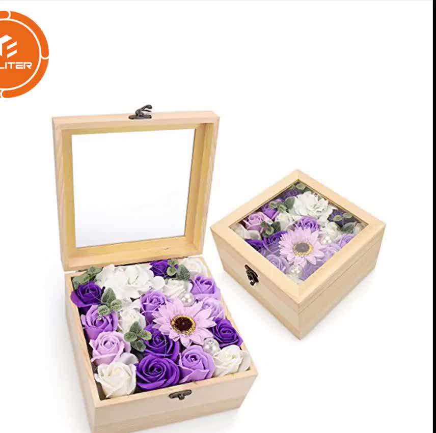 Wholesale High Quality Round Clear Acrylic Flower Box Preserved Gift Flower Buy Preserved