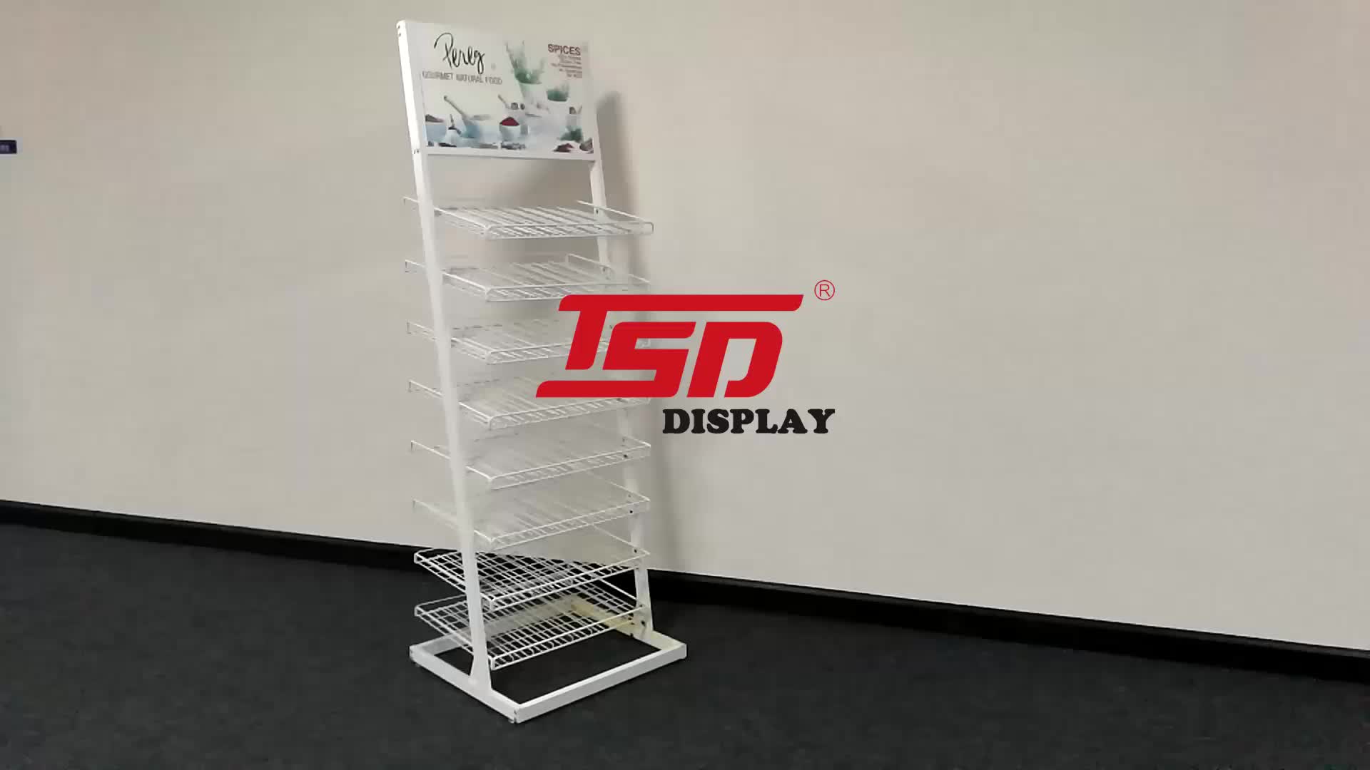 Custom Supermarket Retail Potato Chips Snacks Metal Wire Display Racks