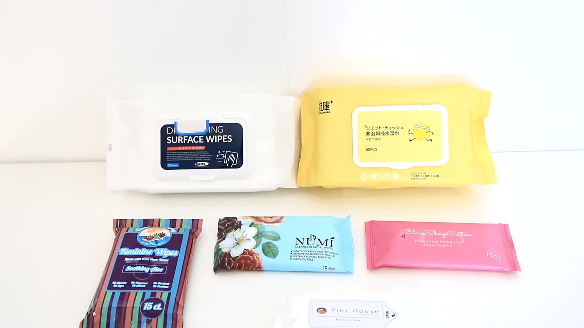 10pcs Pack 99 Water Intimate Hygiene Wet Wipes With Custom Printing