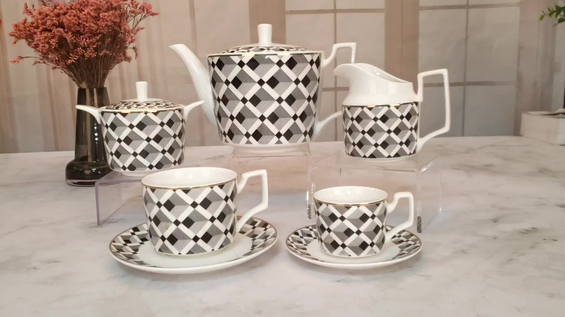 New Arrived Restaurant Unbreakable China Royal Ceramic Teapot Arabic