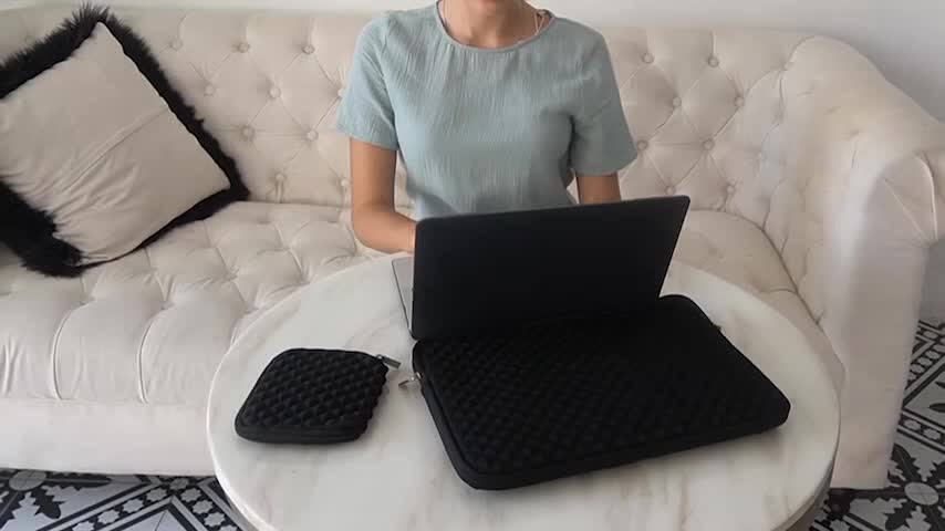 MOSISO Puffy Housse Ordinateur Portable 15-16 Pouces,Pochette Transport Compatible avec MacBook Pro 16/HP/ASUS/Dell/HP Laptop 15,6 Pouces,Horizontal Sac de Ouvert Latéral avec Ceinture,Sable