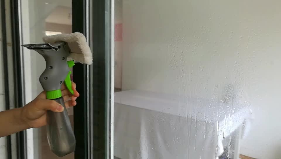 Window Cleaner Spray Bottle Wiper Squeegee Microfibre Cloth Pad Kit