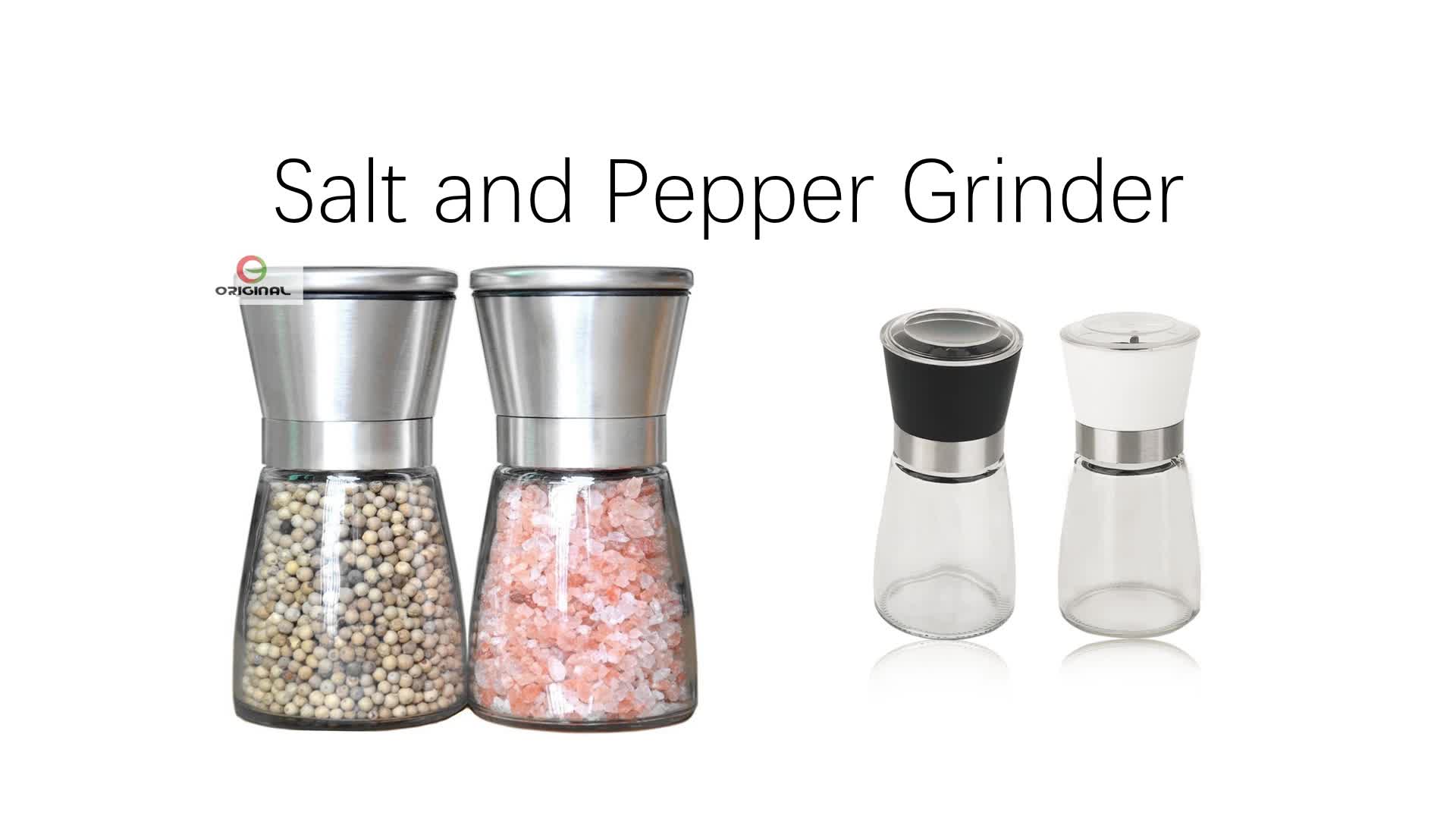 Premium Stainless Steel Glass Bottle Salt And Pepper Grinder Buy Salt