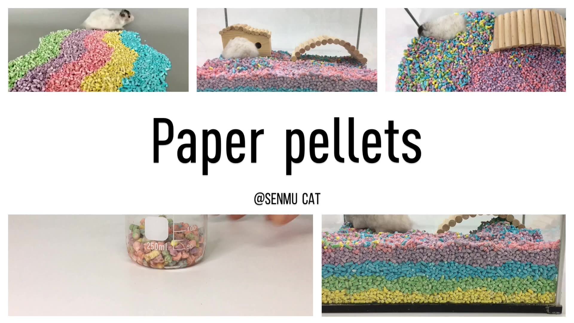 Small Pet Hamster Paper Bedding Paper Pellets Litter For Pets Rabbit