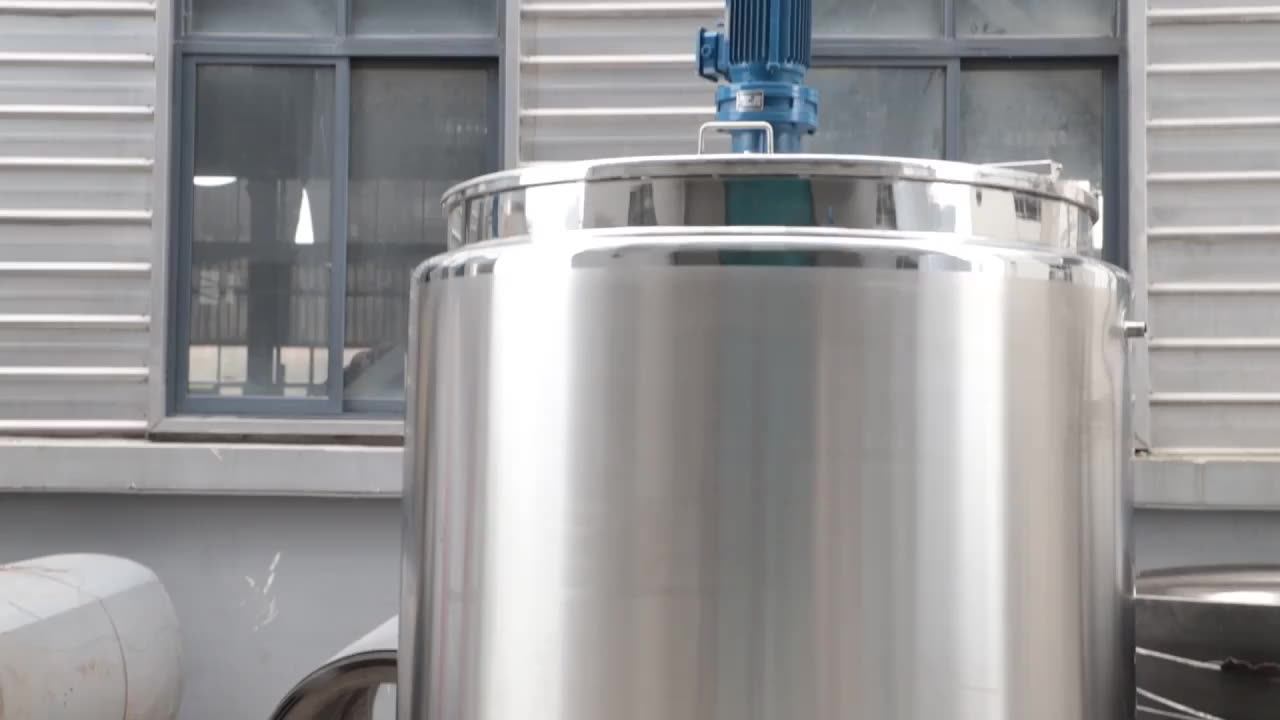 10000 Litre Steam Heating Stainless Steel Double Jacketed Mixing Tank