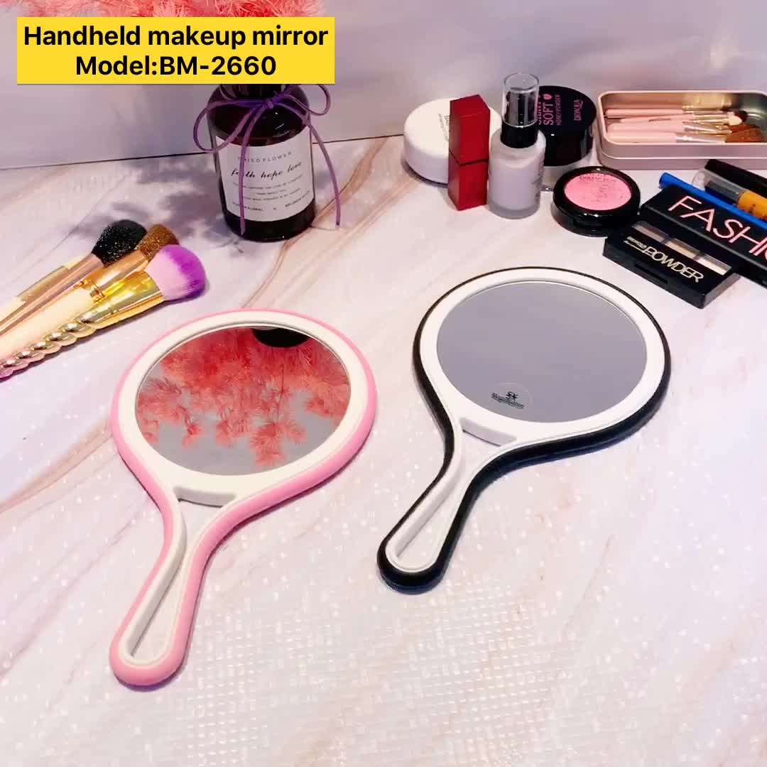 Promotional Hand Held Magnifying Mirror With Rubber 5x Buy Double