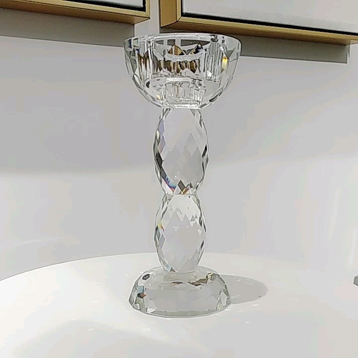 Unbreakable Thick Clear Crystal Glass Votive Tabletop Centerpiece Tall