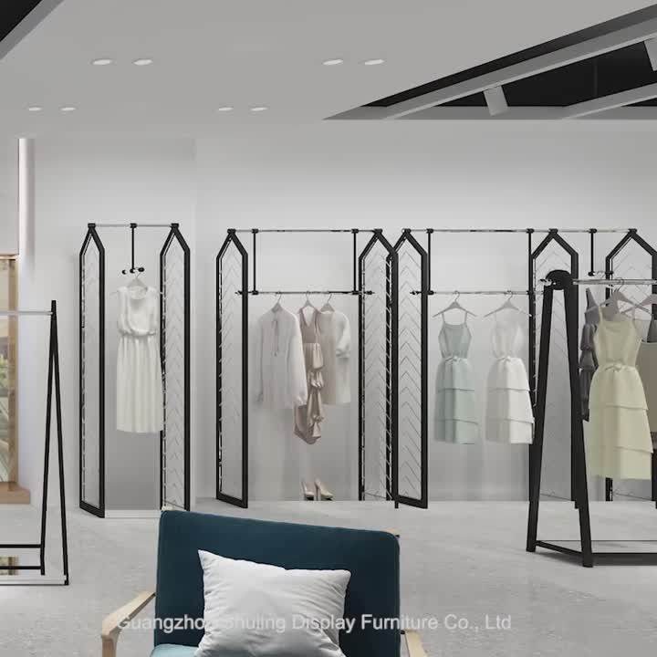 Clothes Brand Shop Display Showcase Racks For Retail Zara Store