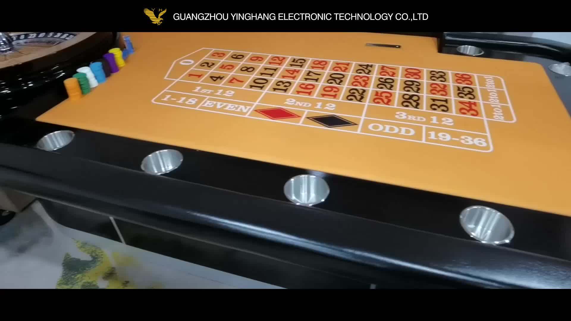 Yh High Quality Casino Automatic Roulette Wheel Table Gambling Electronic Roulette Poker Table