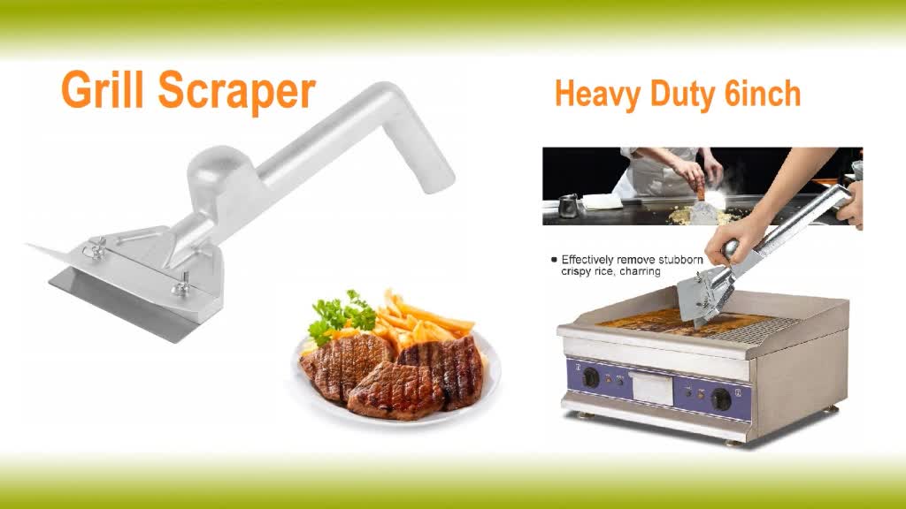 Commercial Aluminum Bbq Cleaning Scraper Heavy Duty 6" Griddle Easy