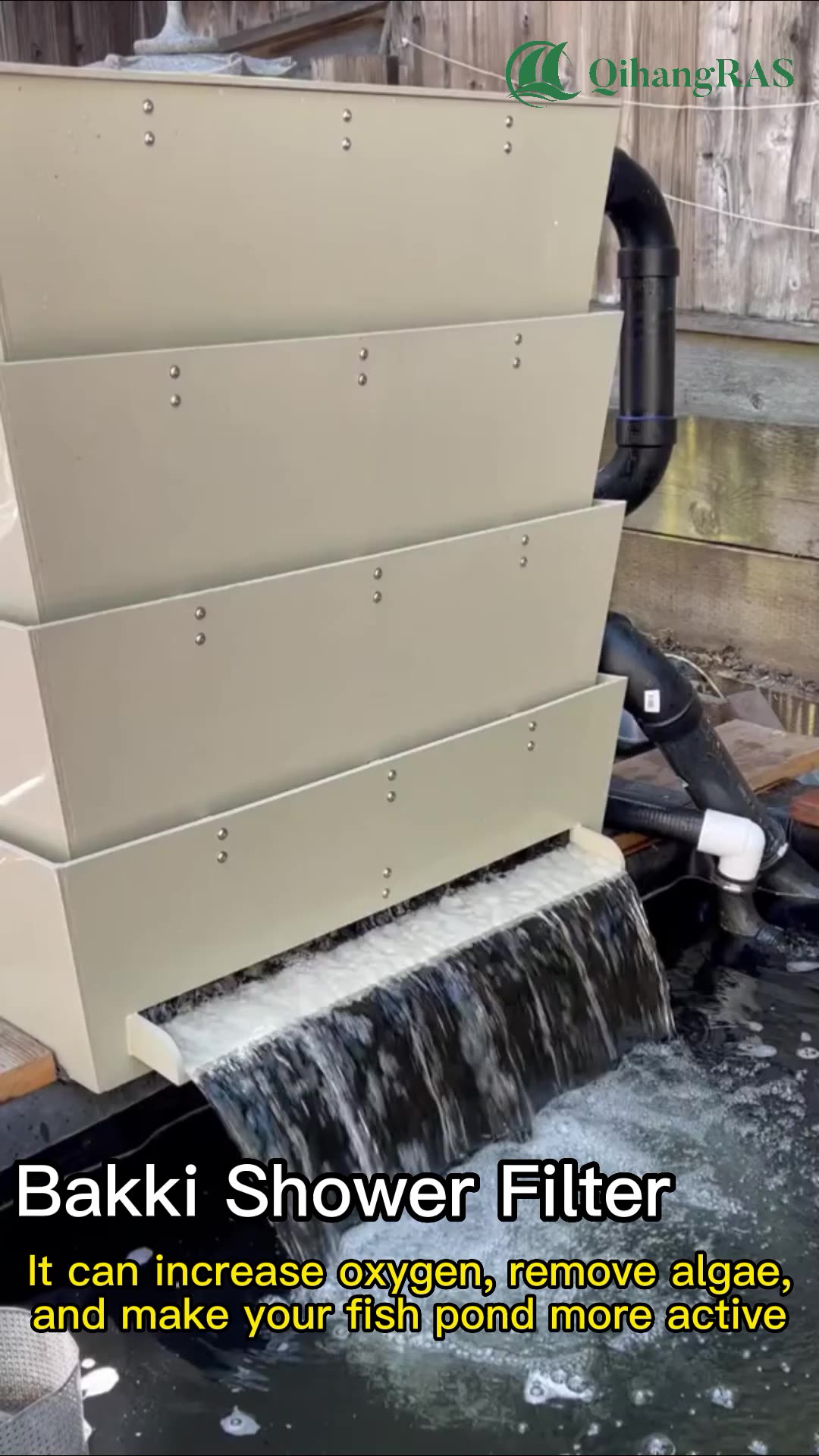 Qlozone Farming Fish Pp Materials Trickle Tower Filter Wholesale Koi