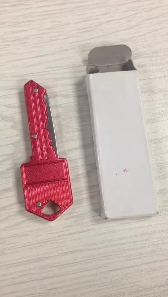 Ready To Ship Cute Key Knife Stainless Steel Keychain Key Shaped