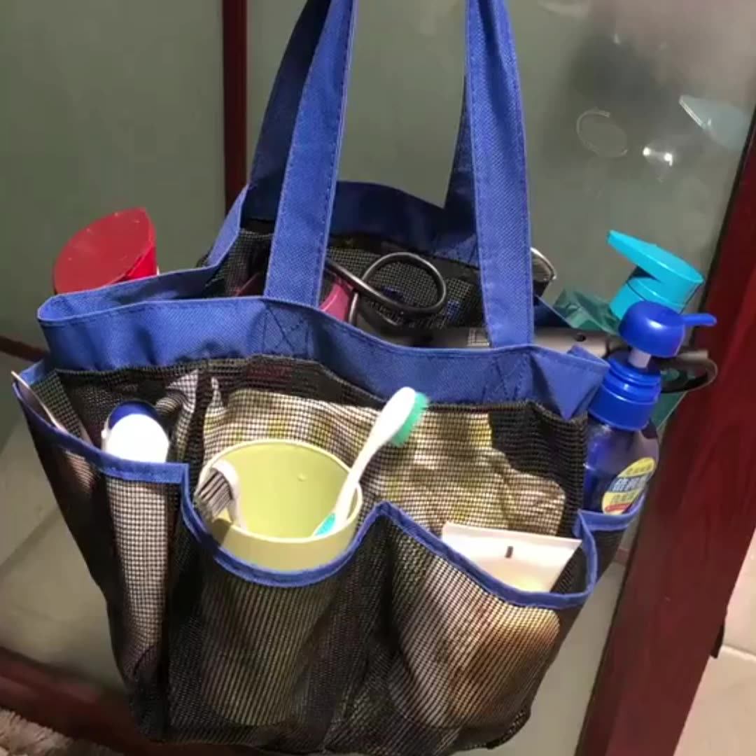 Quick Dry Bathroom Organizer Bag Shower Caddy Basket Mesh Tote Bag