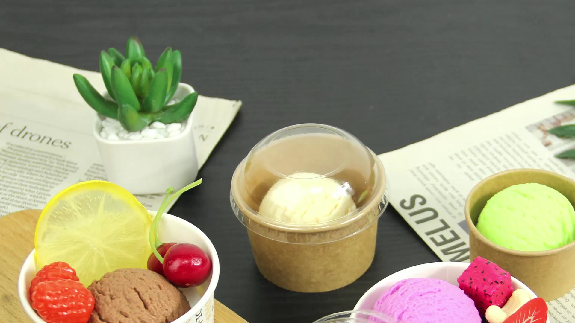 Ice Cream Sundae Paper Cups,Paper Ice Cream Cup,Printed Ice Cream Paper