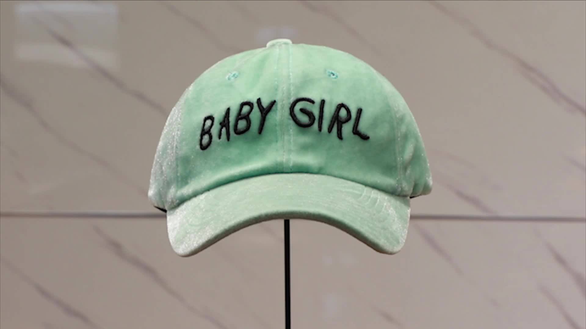 Reflective Silk Blue Elastic Band Back Closure Polyester Baseball Cap 