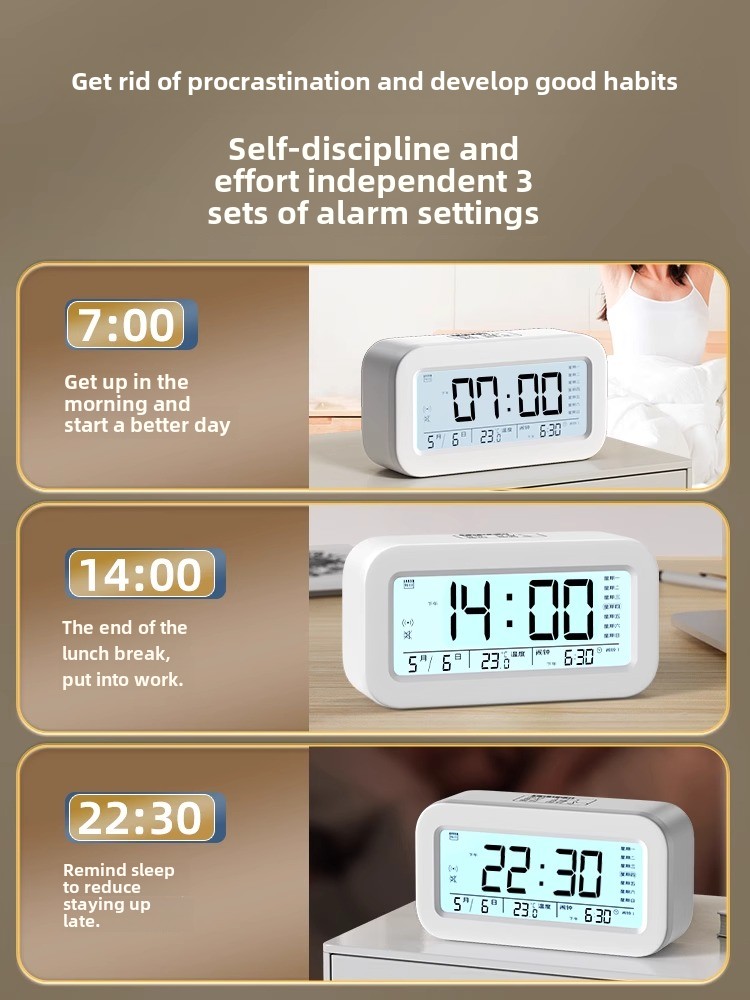 Alarm Clock, a Special Wake-Up Tool for Students, Smart Multi-Functional Clock, Digital Clock for Kidsren, Boys and Girls, Powerful Wake-Up Function