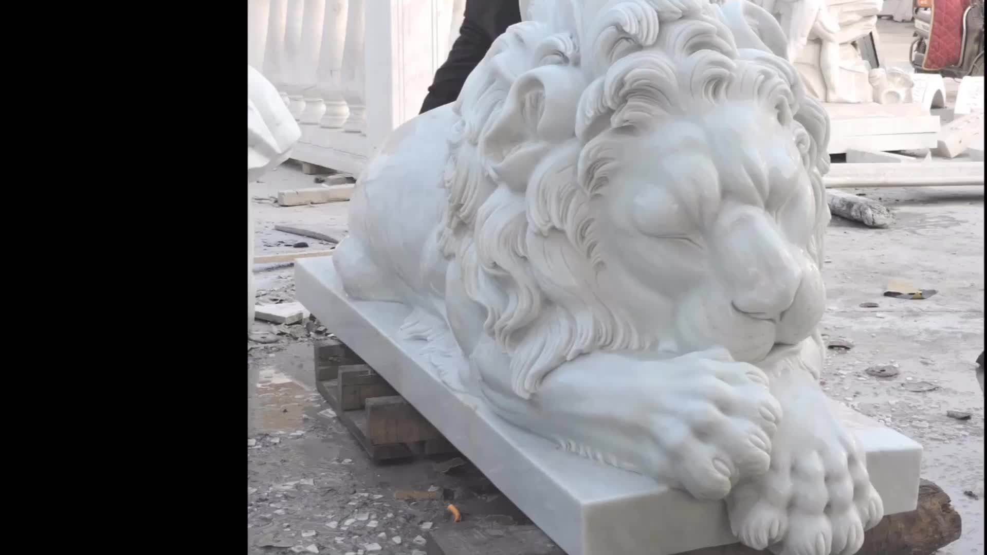 Natual Stone Garden Decor Black Marble Lion Statues Animal Sculpture For Sale Buy Black Mable