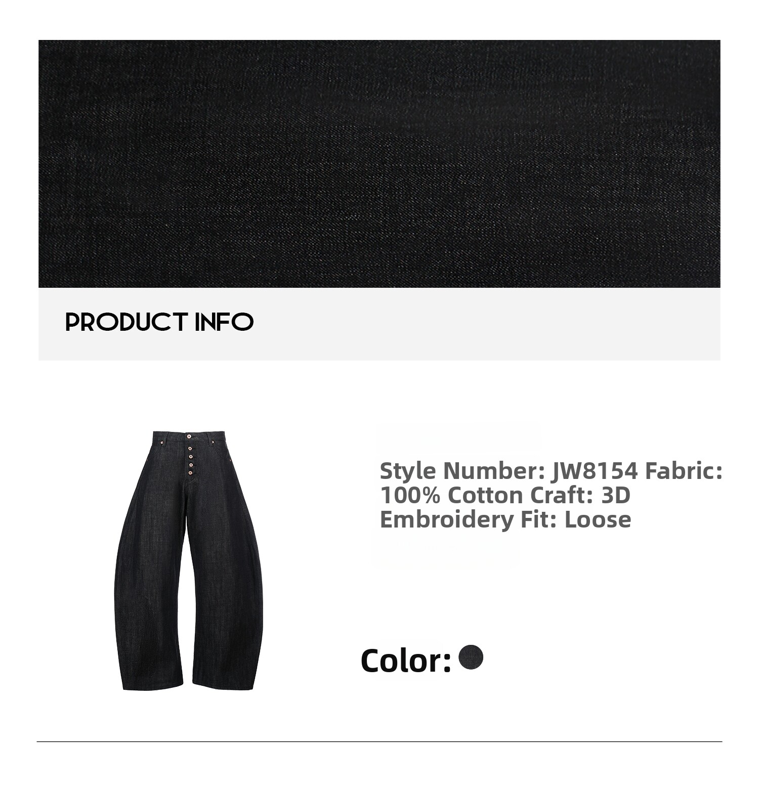 Peoplesense black raw denim wide-leg jeans: effortlessly stylish
