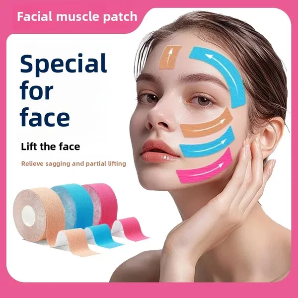 Sichuan Character Pattern Muscle Paste Face Face French Pattern Landing Traceless Paste Elastic Bandage Special Tape Patch
