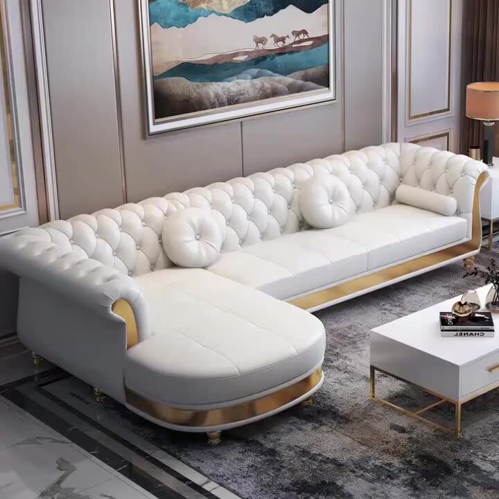 Modern Furniture Sofa Light Luxury Leather Modern Furniture Sofa
