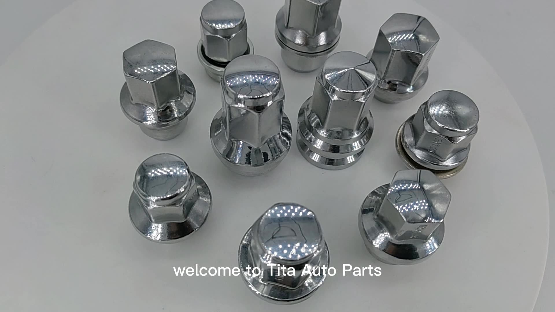 Taida Acorn Bulge Wheel Nut Chrome Lug Nut With Washer Nut For Car