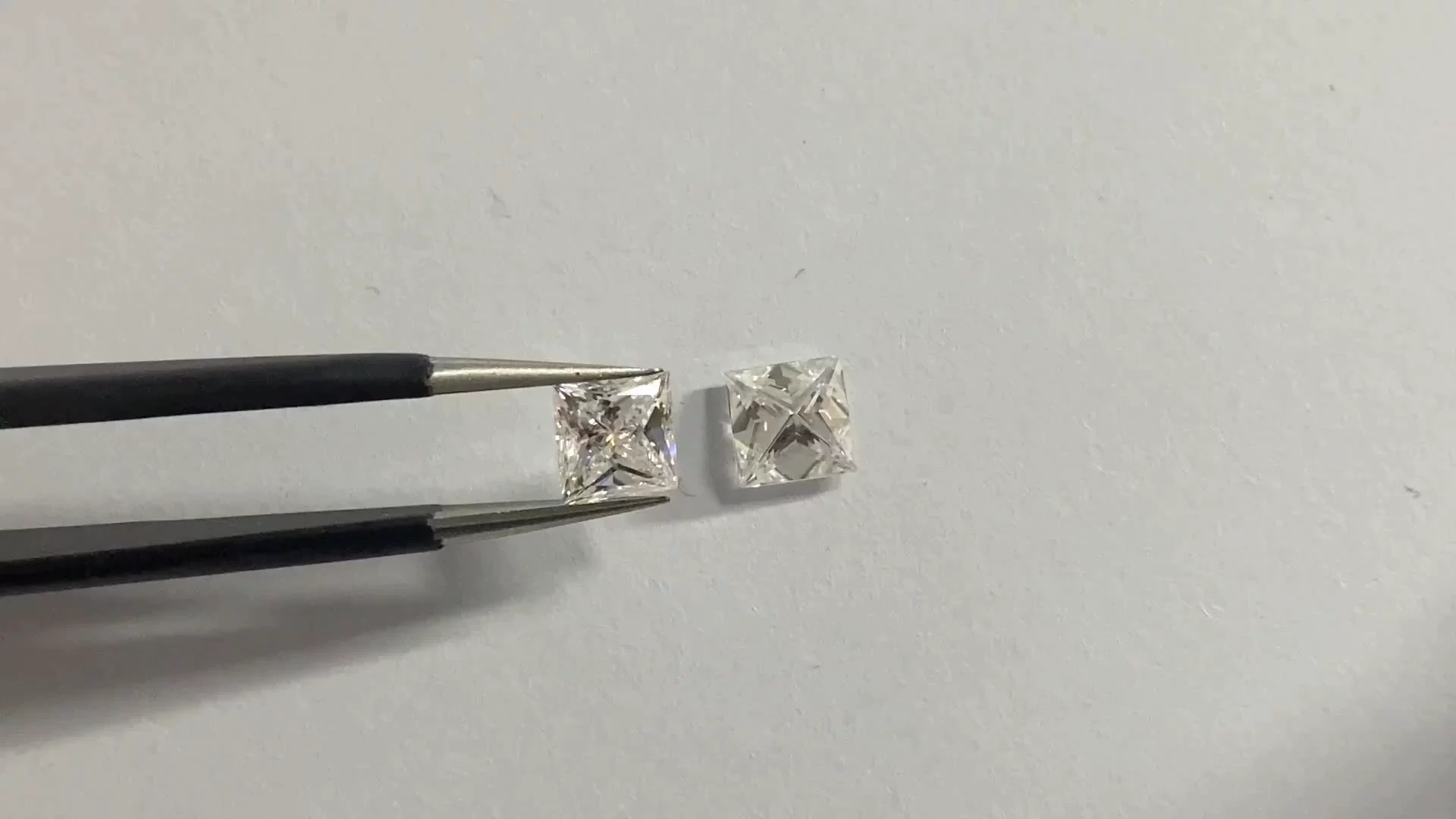 Shinning Prinecess Cut 9x9mm 4Carat S White D VVS1ynthetic Moissanite Diamond Gemstones for Ring Jewelry