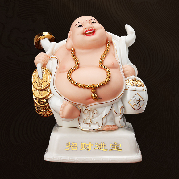 弥勒佛酒瓶摆件*1套 招财进宝