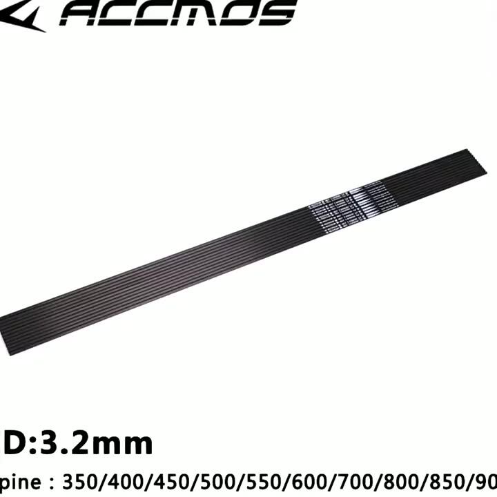 Flèches Carbone Pur 31 Pouces – Spine 500/600/900 – ID 4,2 Mm – Lot De 6 Ou 12 – Tir à L’arc