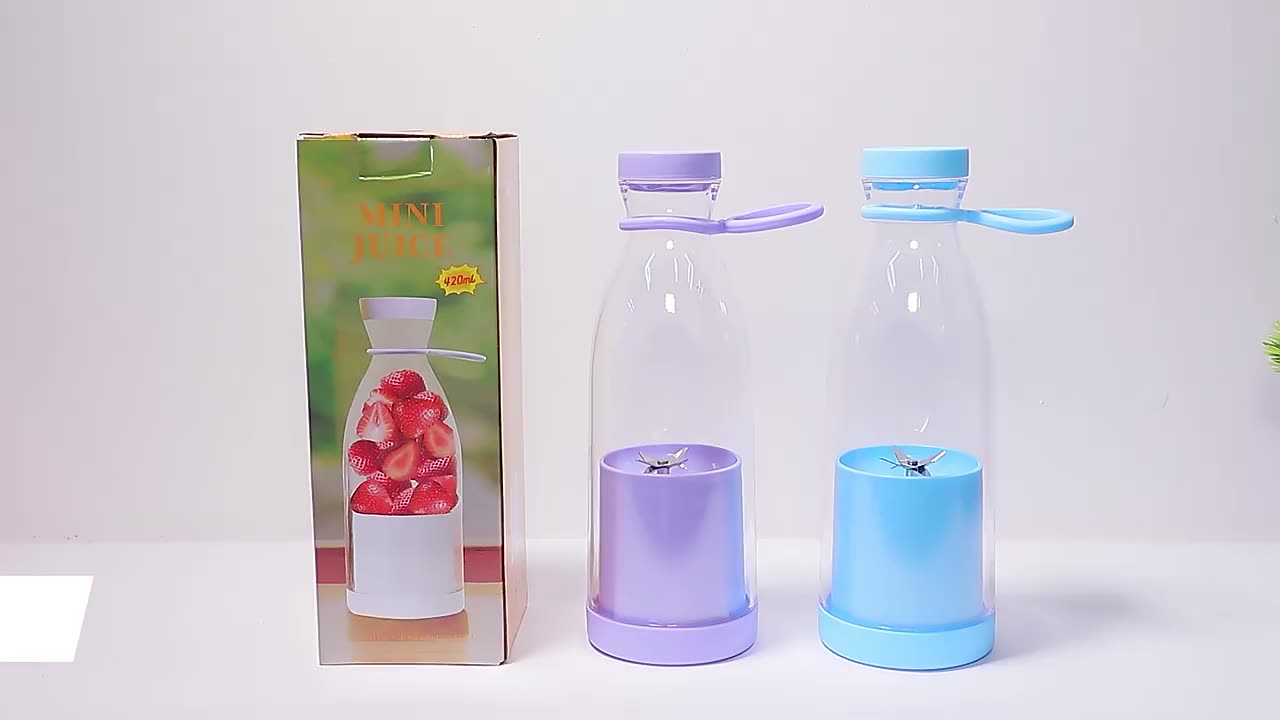 Tiktok Hot Selling Portable 420ml Fruit Ice Mixer Cup Blender Usb