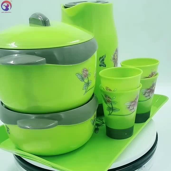 Customized 8 Pcs Dinnerware Sets Cheap Plastic Jug Set Food Warmer
