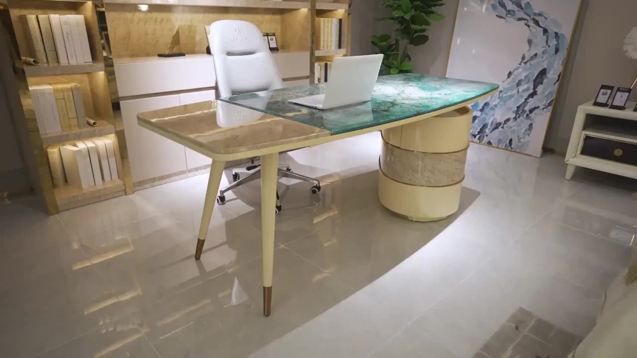 Italian Luxury Marble Office Desk Modern Executive Office Table And