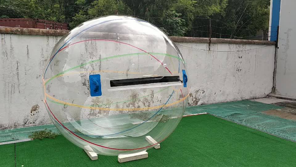 Tpu/pvc Inflatable Giant Water Fountain Glass Walking Ball Paintball