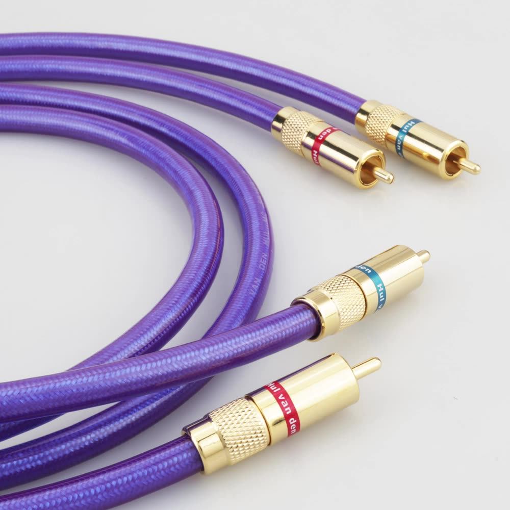 Audiocrast ペア シルバー RCA オーディオ インターコネクト ケーブル
